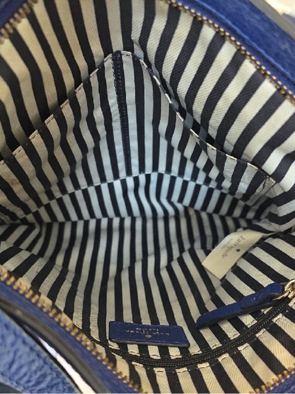 kate spade cobalt blue pebbled leather crossbody bag - Picture 5 of 6